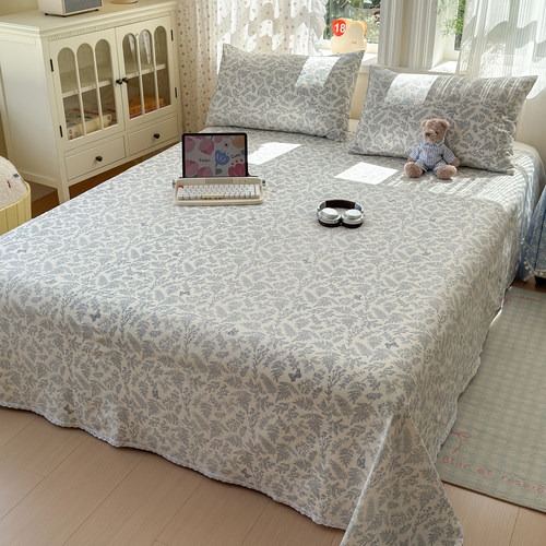 a类母婴级双层纱纯棉床单单件2026新款宿舍单人床全棉被单三件套3 - 图2