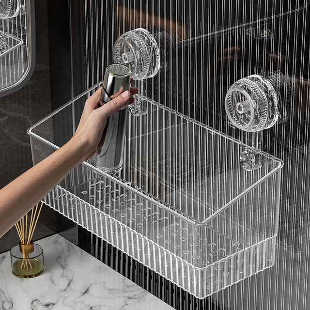 Washing table storage artifact without punching suction cup storage rack