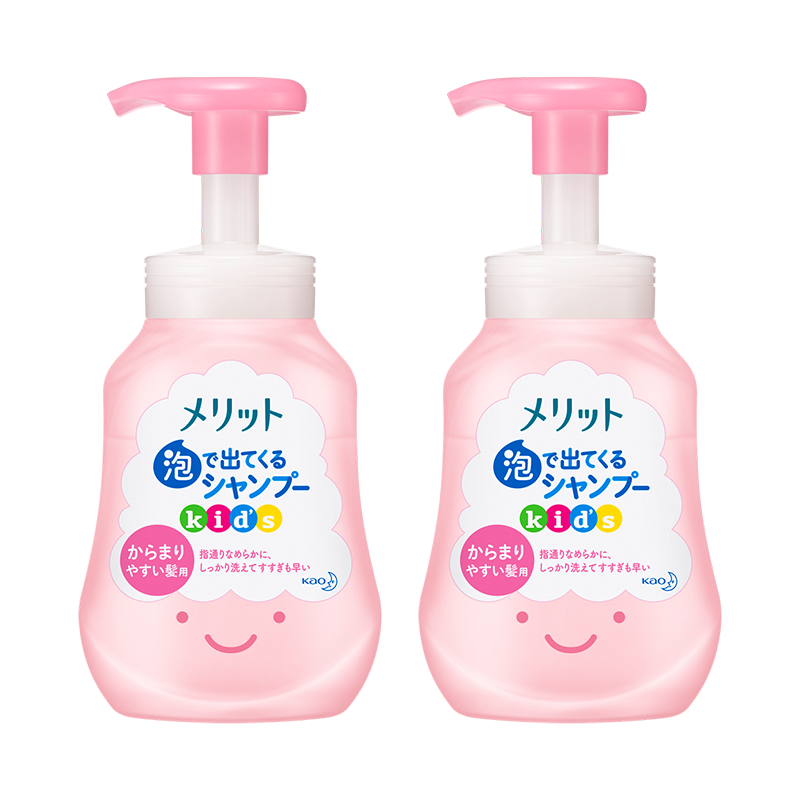 花王官方海外旗舰店日本花王MERIT2-12岁儿童专用洗发水女孩无硅油顺滑温和300ml*23