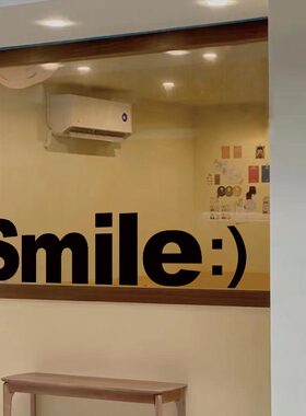 Smile微笑pvc墙贴纸服装