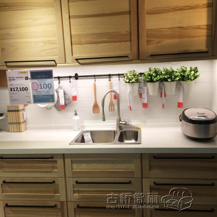 Ikea济南宜家海勒森嵌入式1 1 2水槽 不锈钢58x46cm 国内代购