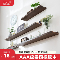 Solid Wood Lined Wall Shelf Wall Shelving Wall Free Hanging Wall Living Room Living-room Bedside Shelf Wall Containing Shelf