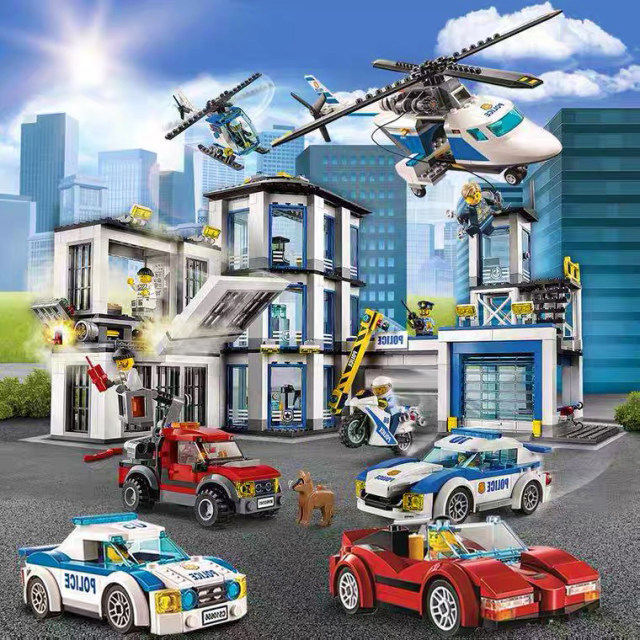 New City Series Mountain Special Police Headquarters Prison Island