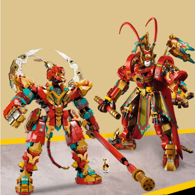 Monkey King transforming mecha building blocks