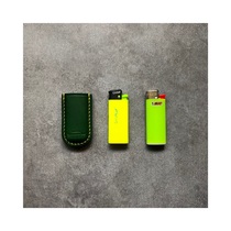 UnruyWind CRICKET grasshopper BIC Mini small number lighter leather sleeve handmade Italian cow leather