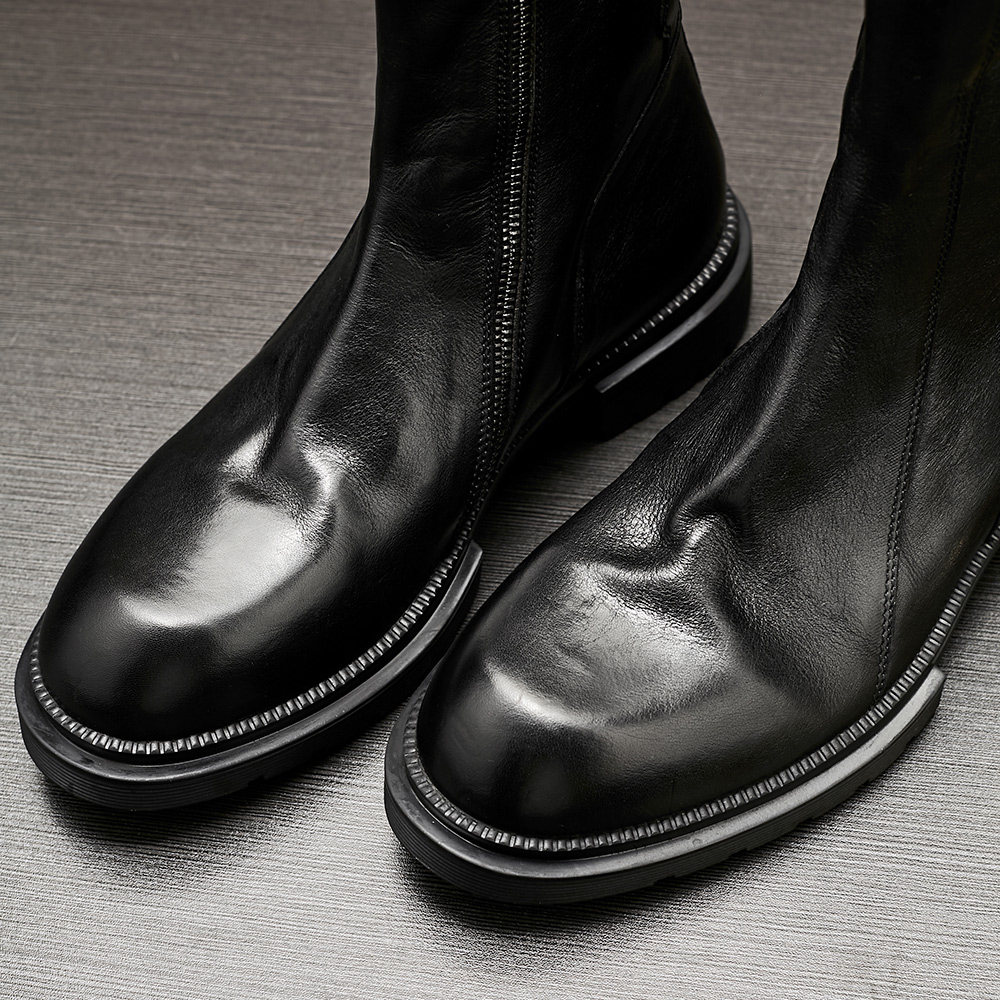 马丁靴男靴冬季高帮皮靴英伦风黑色潮流百搭机车靴子圆头切尔西靴,淘宝优惠券,粉丝福利购,淘宝优惠卷