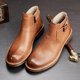 工装靴冬季男鞋英伦短靴高帮鞋复古皮靴皮鞋真皮低筒马丁靴子