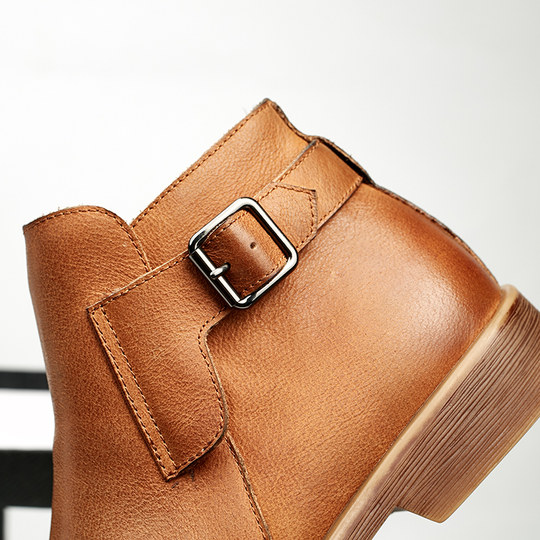 工装靴冬季男鞋英伦短靴高帮鞋复古皮靴皮鞋真皮低筒马丁靴子