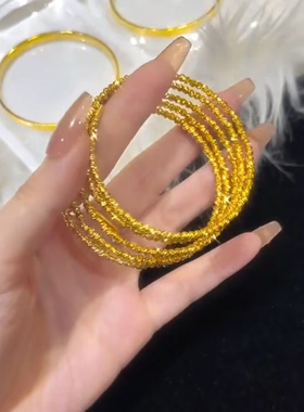 三生三世爆款重工蹦迪三圈开口手链女小众网红超仙手镯转运珠手环