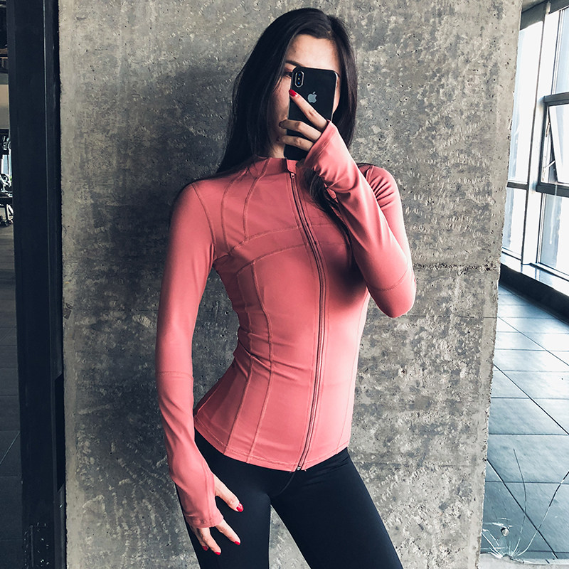 春夏健身服上衣女弹力紧身速干透气跑步运动长袖拉链开衫瑜伽外套,淘宝优惠券,粉丝福利购,淘宝优惠卷