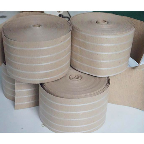 工业夹筋防锈纸牛皮纸复合纸夹丝纸钢材包装皱纹纸5道筋手用9cm - 图0