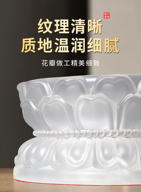 古法水琉璃底座双层莲花座佛像供佛台桌面摆件佛堂客厅玄关装饰品