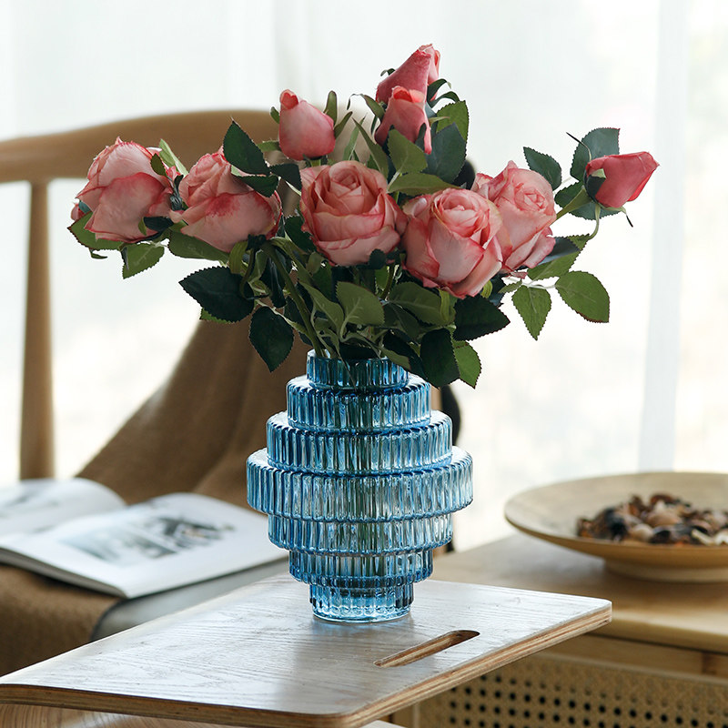 简约创意透明玻璃花瓶水培鲜花玫瑰水养植物插花客厅餐桌装饰摆件,淘宝优惠券,粉丝福利购,淘宝优惠卷