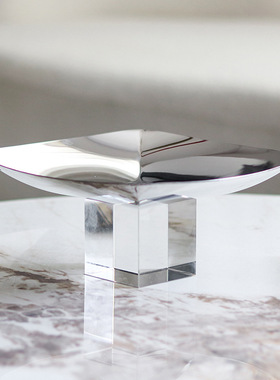 现代轻奢人造水晶金属装饰品摆件