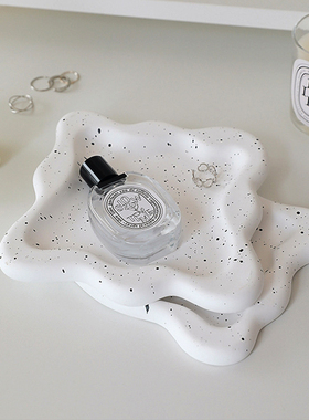 ins奶油风高级感石膏托盘摆件