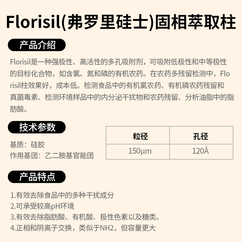 c18色谱固相萃取柱小柱Florisil弗罗里硅土硅胶层析柱HLB SPE小柱 - 图1