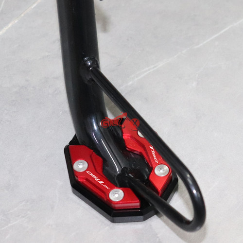 适用五羊本田NWT150改装配件侧踢垫边撑加大座小脚架加宽垫 - 图0