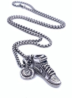 小众设计板鞋高街嘻哈项链钛钢男