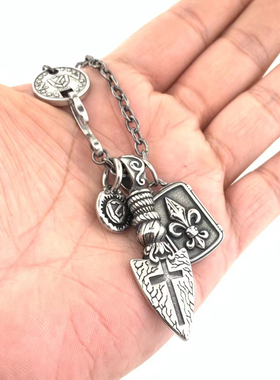 原创高街项链十字架钛钢男