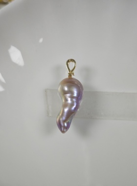 15.5x28mm巴洛克珍珠吊坠(通体925银小万能扣)