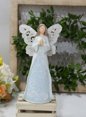 欧式天使之翼精灵女孩客厅摆件