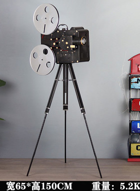 大型老式胶片电影放映机模型摆件