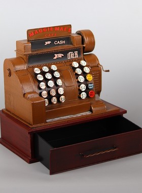复古收银机模型摆件7080年老物件