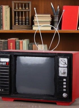 黑白电视机摆件8090年代老物件