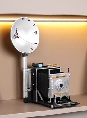 老式民国带锅照相机摆件复古模型