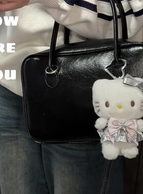 日本银色裙子kitty猫公仔钥匙扣卡通毛绒公仔包包挂饰玩偶女