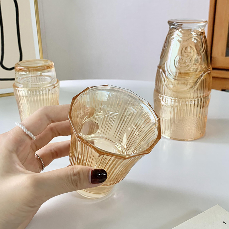 玻璃杯叠叠杯套装ins风锦鲤鱼形杯创意杯子家用客厅年年有鱼水杯 - 图2