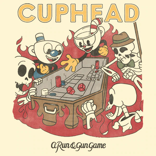 预定 FifthSun原厂周边茶杯头魔鬼赌场玩骰子 Cuphead短袖T恤-图0