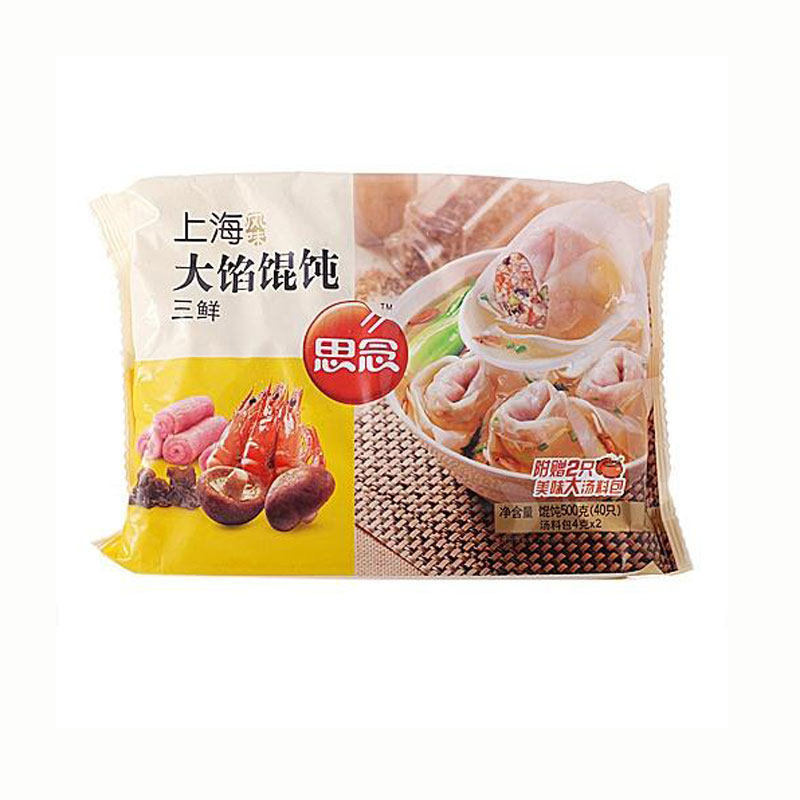 思念上海大馅三鲜馄饨 500g/袋