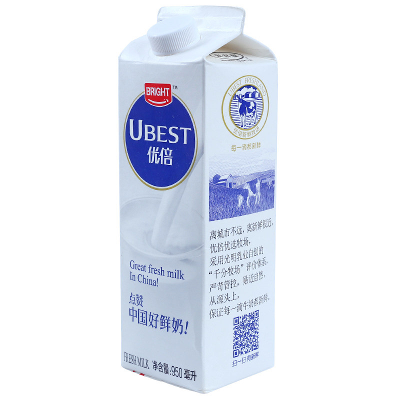 光明新鲜屋顶优倍高品质鲜奶950g_虎窝淘