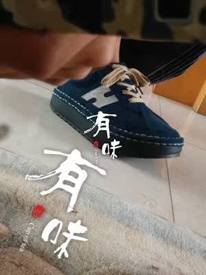 原墅 斯琴风格女鞋百搭牛皮磨砂皮休闲鞋女单鞋 真皮手工厚底松糕