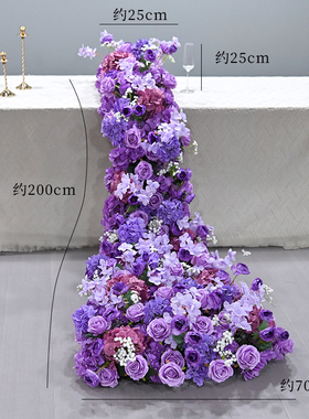 生日瀑布桌花仿真花宴会布置