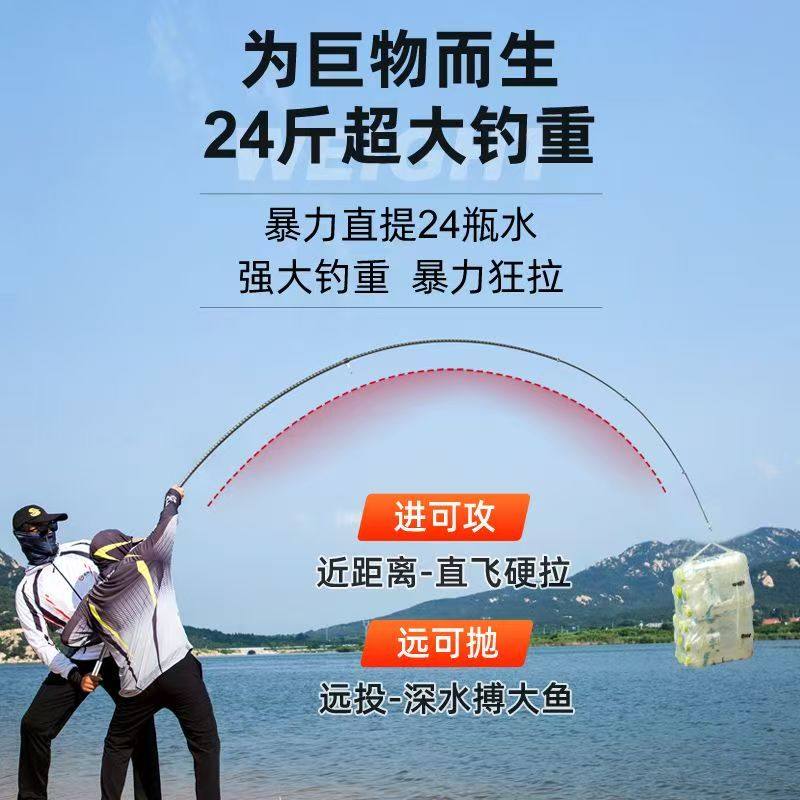 名伦狼王鱼竿碳素超硬长节远投竿大物海竿抛竿 4.0竿稍锚鱼竿套装,淘宝优惠券,粉丝福利购,淘宝优惠卷