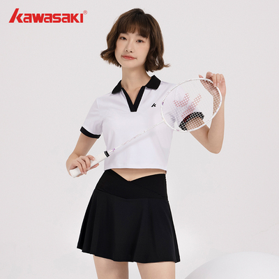 川崎羽毛球服短袖短裙女休闲运动半身裙