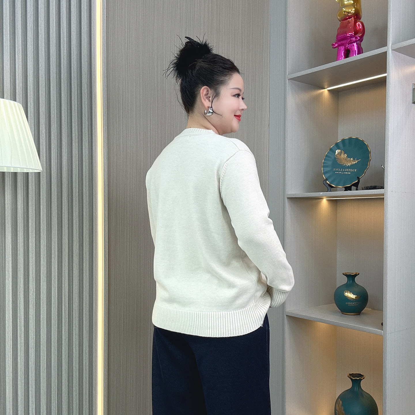 大码女装正肩圆领基础简约秋冬纯色针织毛衣胖mm慵懒风内搭打底衫,淘宝优惠券,粉丝福利购,淘宝优惠卷