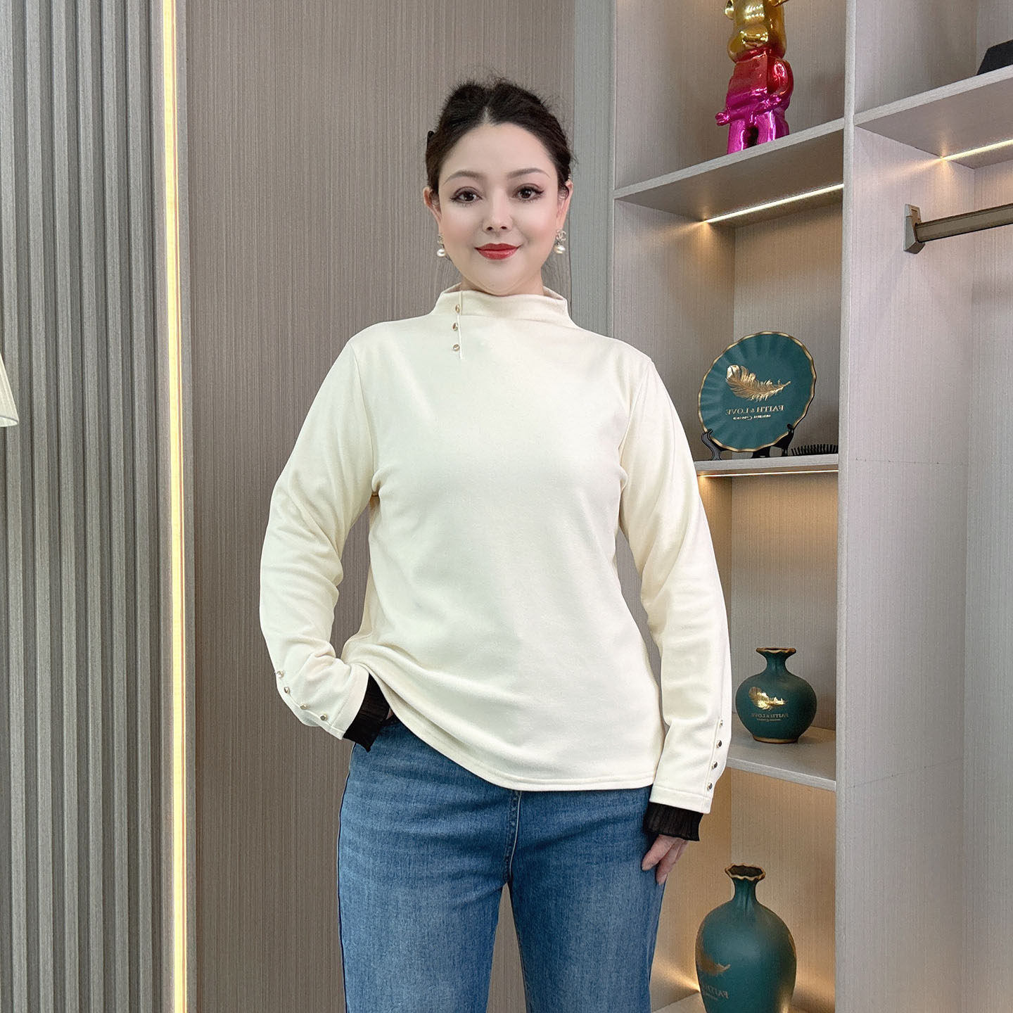 微胖mm秋冬高端大码半高领女士德绒保暖上衣巨好看长袖T恤打底衫,淘宝优惠券,粉丝福利购,淘宝优惠卷