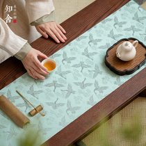 Governor Original Tea Table Tea Table Pine Crane Chinese Palace Tea Mat Tea Mat Light Extravagant High-end Table Flag Cloth Art Traditional Craft 8 Colors