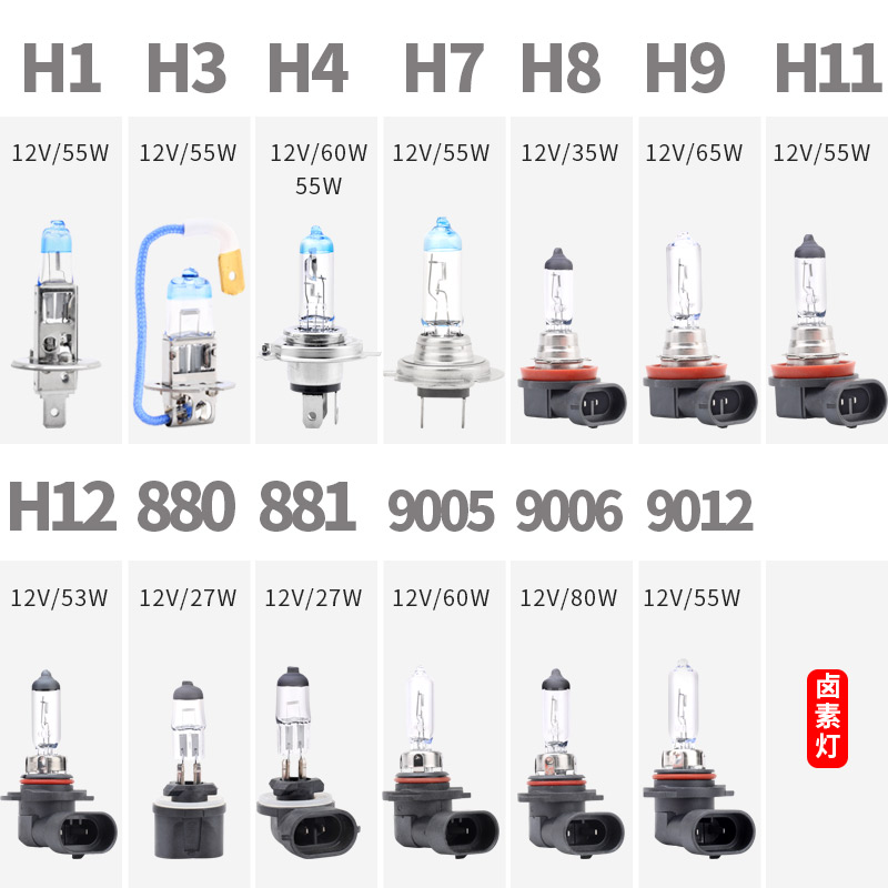 适用于 奇瑞旗云2汽车大灯灯泡前雾灯H7远光灯近光灯H1转向灯泡