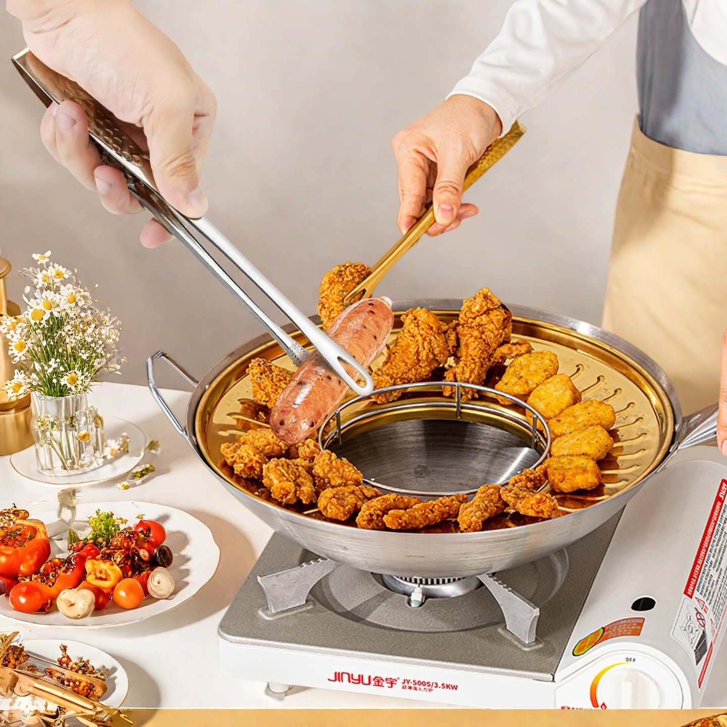 不锈钢滤油盘厨房沥油架锅上沥汤架油炸漏油托盘沥油神器,淘宝优惠券,粉丝福利购,淘宝优惠卷