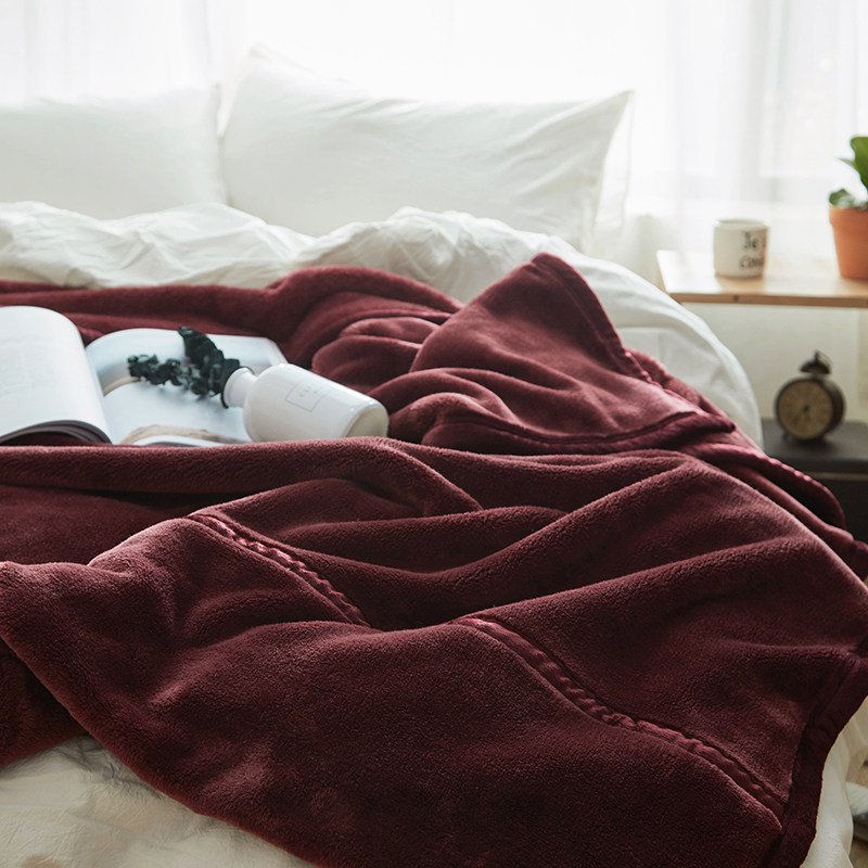 仔普良品风法兰绒珊瑚绒毛毯双层加厚秋冬季毯子休闲空调沙发午休,淘宝优惠券,粉丝福利购,淘宝优惠卷