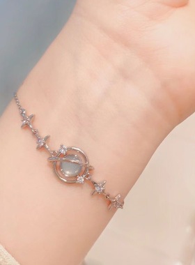 蓝色海浪手链女小众设计