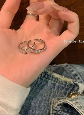 极简风小众设计戒指2025气质百搭指环高级感送礼物情侣食指戒