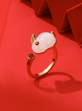 女合金中秋节国风玉兔项链