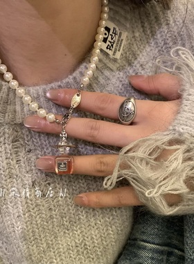 手工串珠珍珠项链方糖吊坠锁骨链