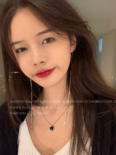 敲美！冷淡风耳饰高级感耳坠女气质长款流苏耳环个性设计感不对称 - 图3