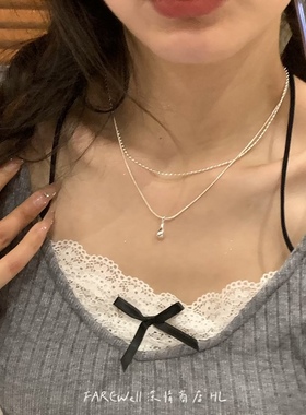 店主推荐！超火叠戴项链女款2024新款韩国颈链双层锁骨链女高级感